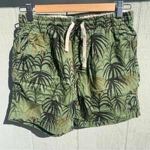 J.Crew Dock Short in raining palm prints green for men small
